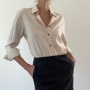 Solid and Striped Linen Shirt